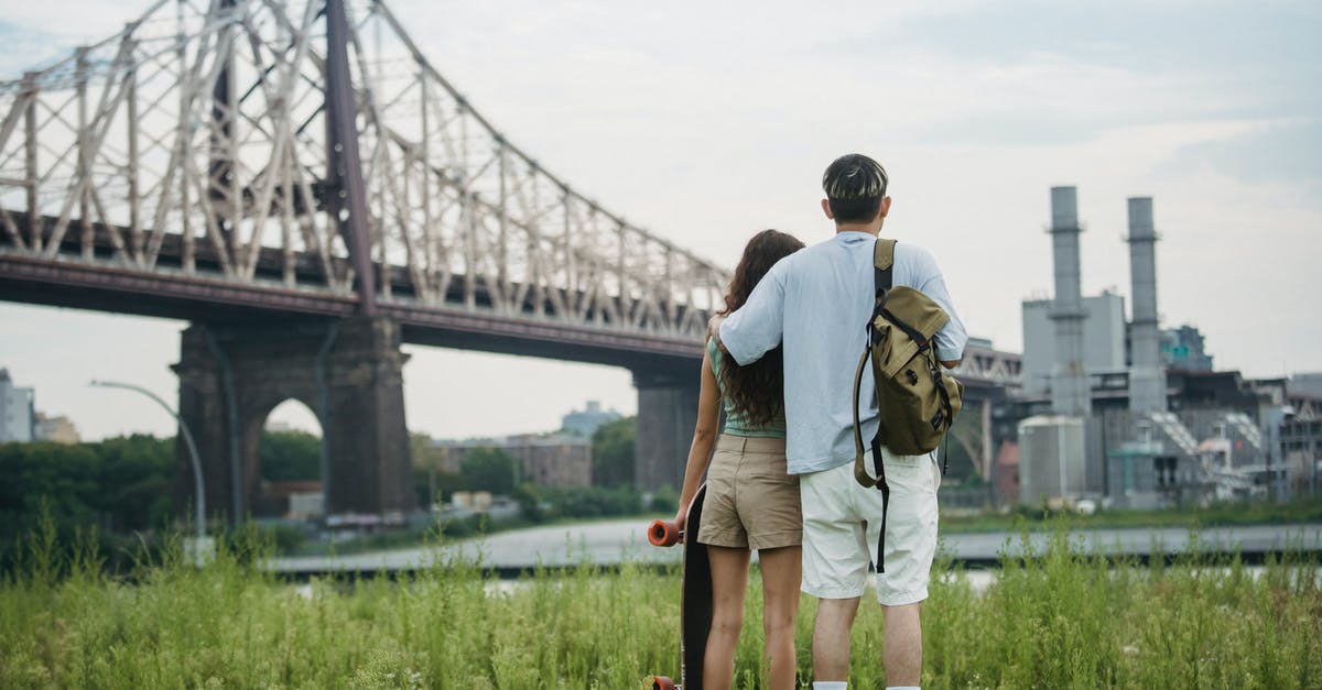 What factors affect a unit's contribution to city defense? - Back view of unrecognizable young male tourist in casual clothes with backpack cuddling girlfriend with skateboard in hand while standing on grassy ground near Brooklyn Bridge and admiring city What factors affect a unit's contribution to city defense? - Back view of unrecognizable young male tourist in casual clothes with backpack cuddling girlfriend with skateboard in hand while standing on grassy ground near Brooklyn Bridge and admiring city