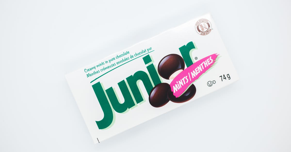 What influences the number of candies needed to evolve a Pokémon? - Top view of small rectangular shaped box with inscriptions and illustration of mint sweets on white background