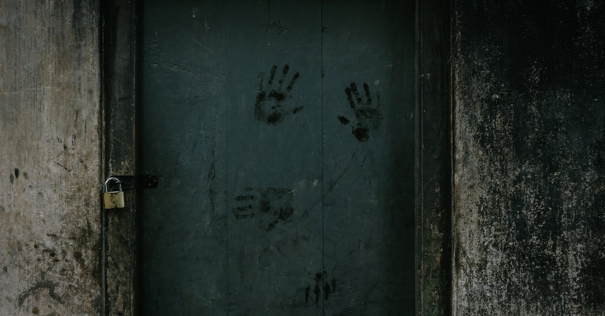 What is behind the mysterious door? - Hand Print on a Door What is behind the mysterious door? - Hand Print on a Door