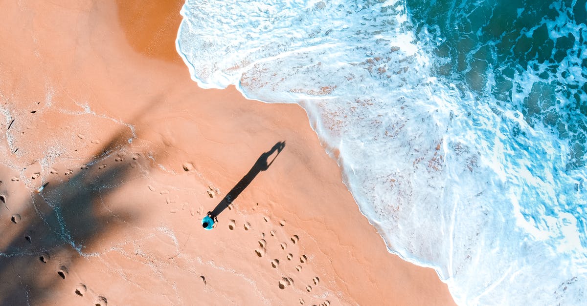 What is considered a bomb tower's "footprint"? - Top View Photo of Person Standing on Beach What is considered a bomb tower's "footprint"? - Top View Photo of Person Standing on Beach