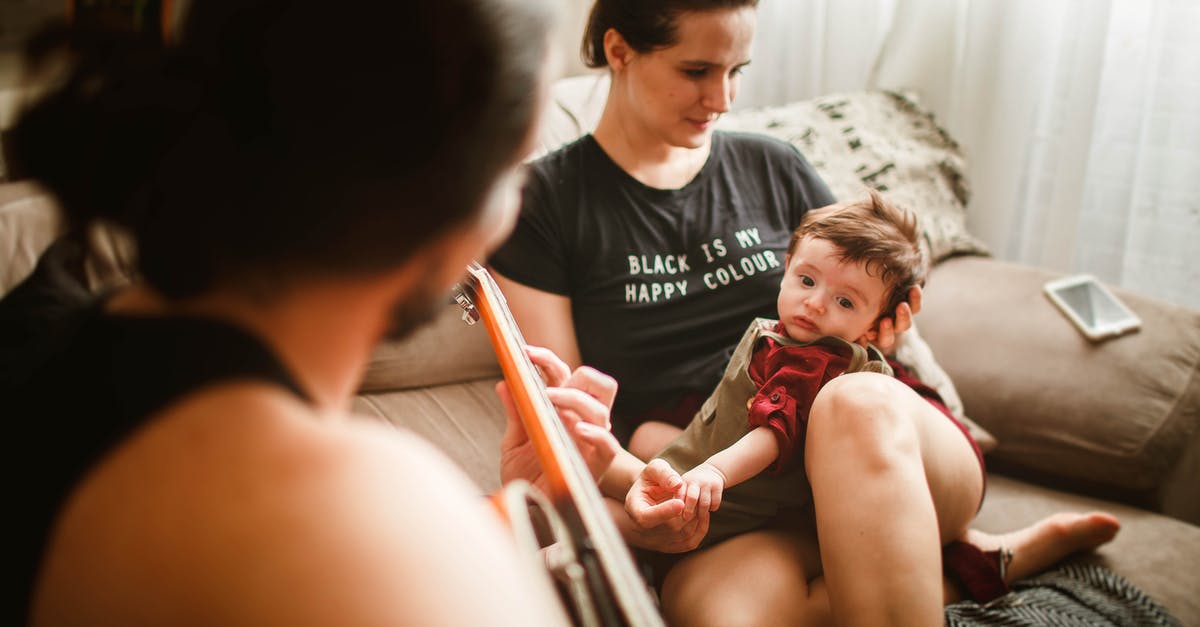 What is preserved when playing the Song of Time? - Anonymous father playing guitar on couch for baby and wife