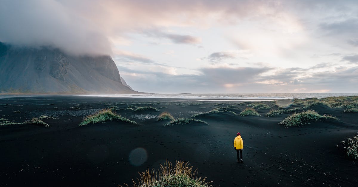 What is the black cloud that appears behind some of my characters? - Person in Yellow Jacket Standing on Green Grass Field Near Mountain