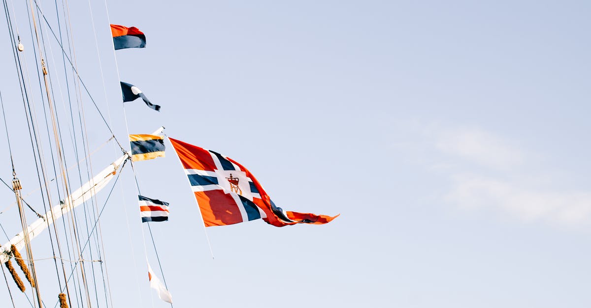 what is the difference between a flag and a teleporter? - Various flags waving on rope against blue sky what is the difference between a flag and a teleporter? - Various flags waving on rope against blue sky