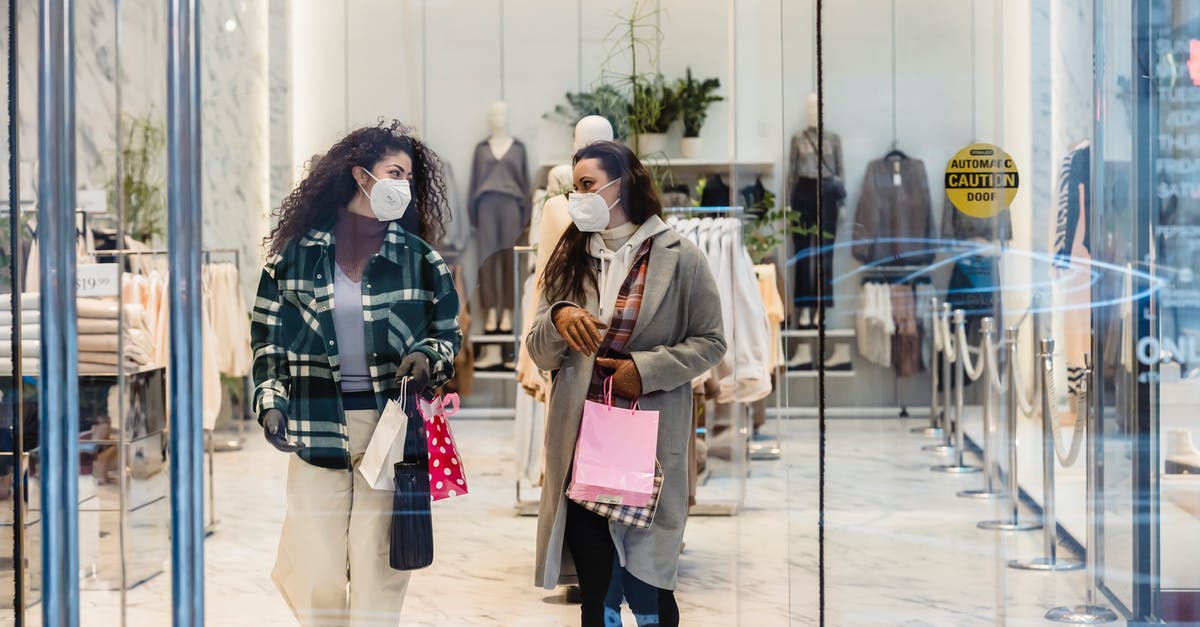 What is the difference between Protect and Detect? - Through glass of female friends in protective masks carrying shopping bags while walking out of clothing store What is the difference between Protect and Detect? - Through glass of female friends in protective masks carrying shopping bags while walking out of clothing store