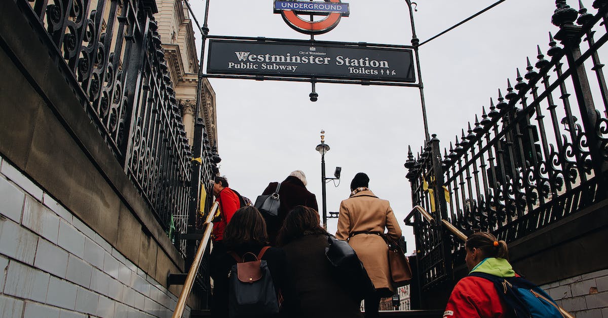 What is the easiest way to get up to a floating island? - People leaving underground station in city What is the easiest way to get up to a floating island? - People leaving underground station in city