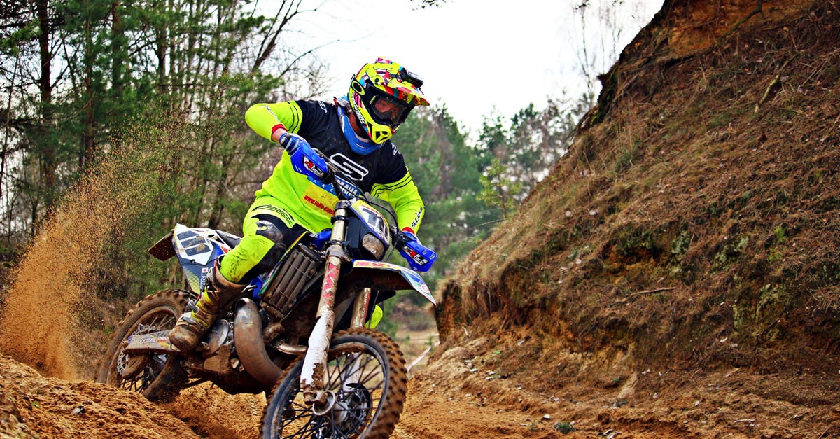 What is the Sparrow racing league and how do I join it? - Man Riding Blue and White Dirt Bike