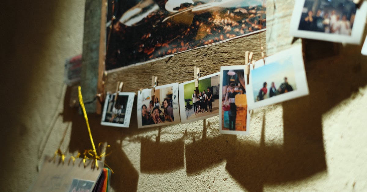 What is the use to the memories that you unlock? - Close Up of Photos on String 