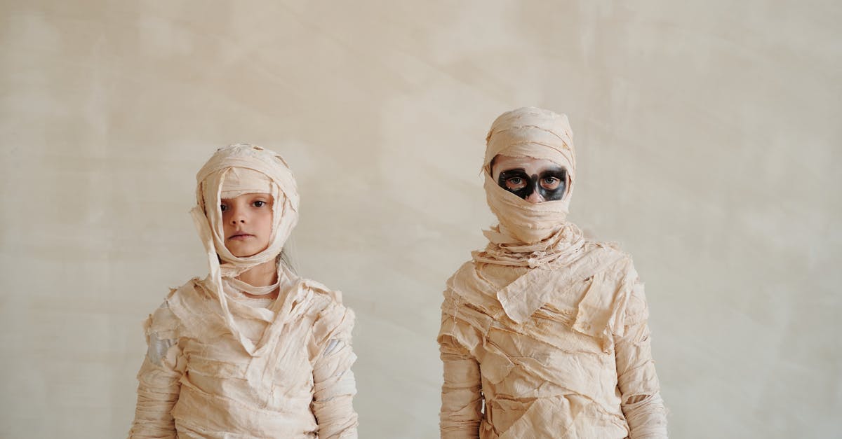 What is this monster and how do you get it to appear? - Two Children Wearing Mummy Costumes