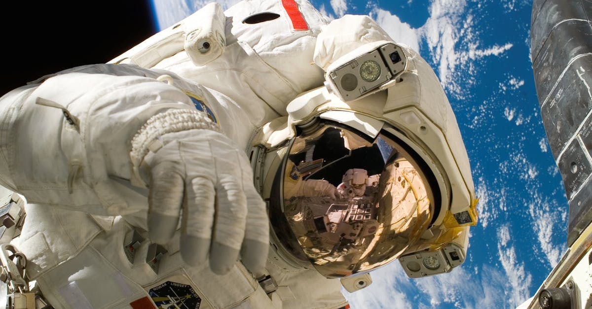 What is this Murkrift on the world map for? - This picture shows an american astronaut in his space and extravehicular activity suite working outside of a spacecraft. In the background parts of a space shuttle are visible. In the far background of the picture planet earth with it's blue color and whi