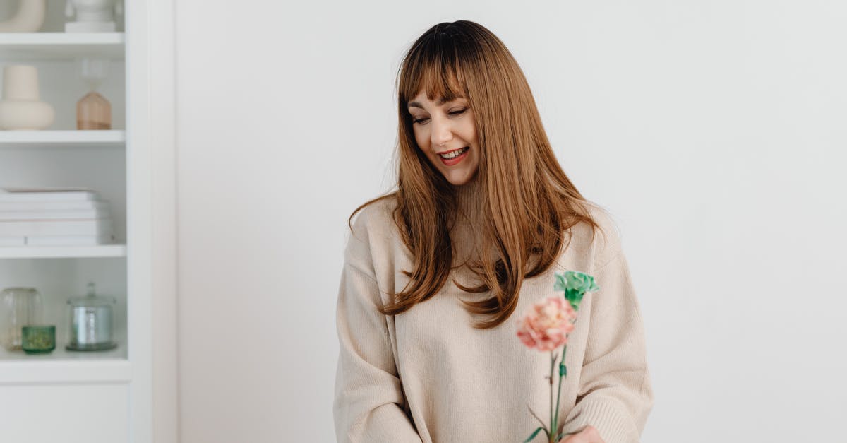 What is this room with a smiling spider in it? - Smiling Woman with Flowers