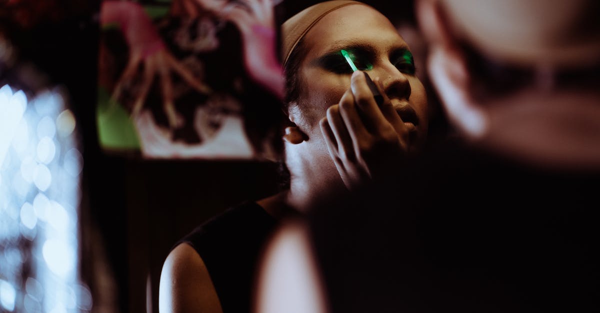 What is this weird sword Icon that appears when I use a tool or weapon? - Crop ethnic actress doing makeup while looking in mirror