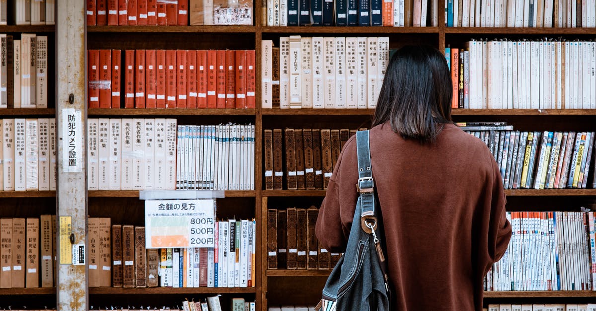 What literature did Nate and Nora keep on their shelves? - Woman Wearing Brown Shirt Carrying Black Leather Bag on Front of Library Books What literature did Nate and Nora keep on their shelves? - Woman Wearing Brown Shirt Carrying Black Leather Bag on Front of Library Books