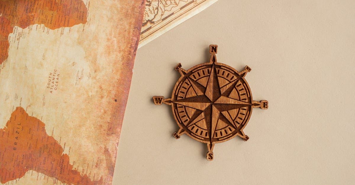 What to do when travelling between countries? - Wind rose with maps on table What to do when travelling between countries? - Wind rose with maps on table