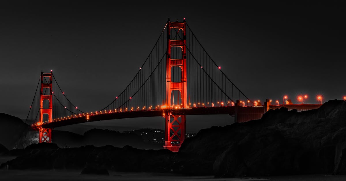 When is it possible to travel to the Americas? - Selective Color Photography of Golden Gate Bridge, California