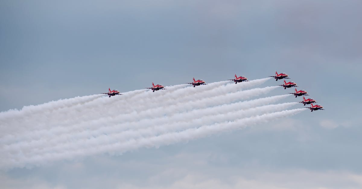 When should I perform the inclination matching maneuver? - From below team of modern military aircraft flying in cloudy sky and practicing aerobatics maneuvers during air show at sunset When should I perform the inclination matching maneuver? - From below team of modern military aircraft flying in cloudy sky and practicing aerobatics maneuvers during air show at sunset