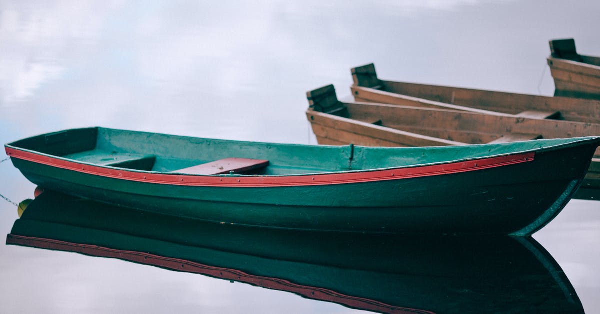 When you change ships does your old one disappear? - Wooden boats moored on calm pond water When you change ships does your old one disappear? - Wooden boats moored on calm pond water