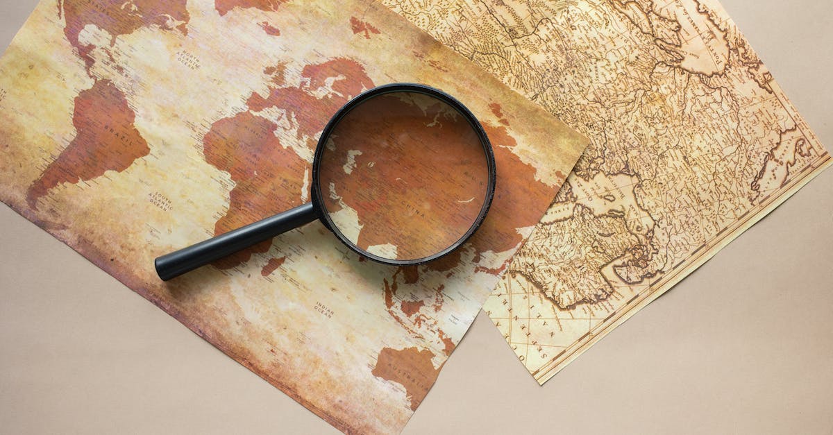 Where can I find Equipment? - Magnifying glass placed on maps