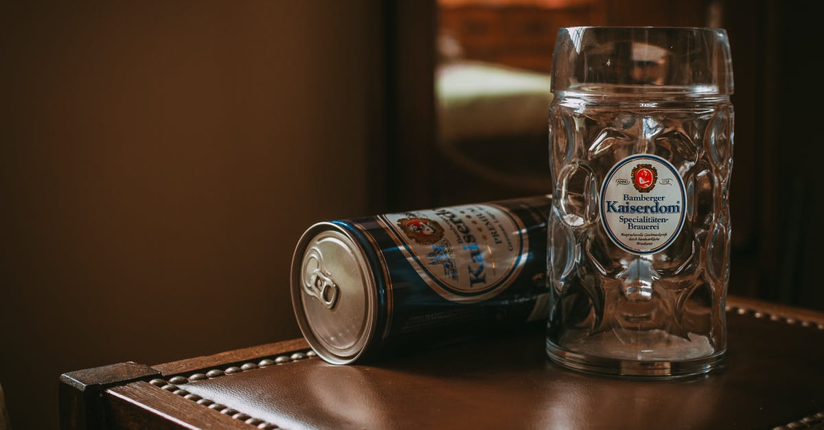 Where can you find alcohol for potions? - Tin Can Near Clear Glass Mug Where can you find alcohol for potions? - Tin Can Near Clear Glass Mug