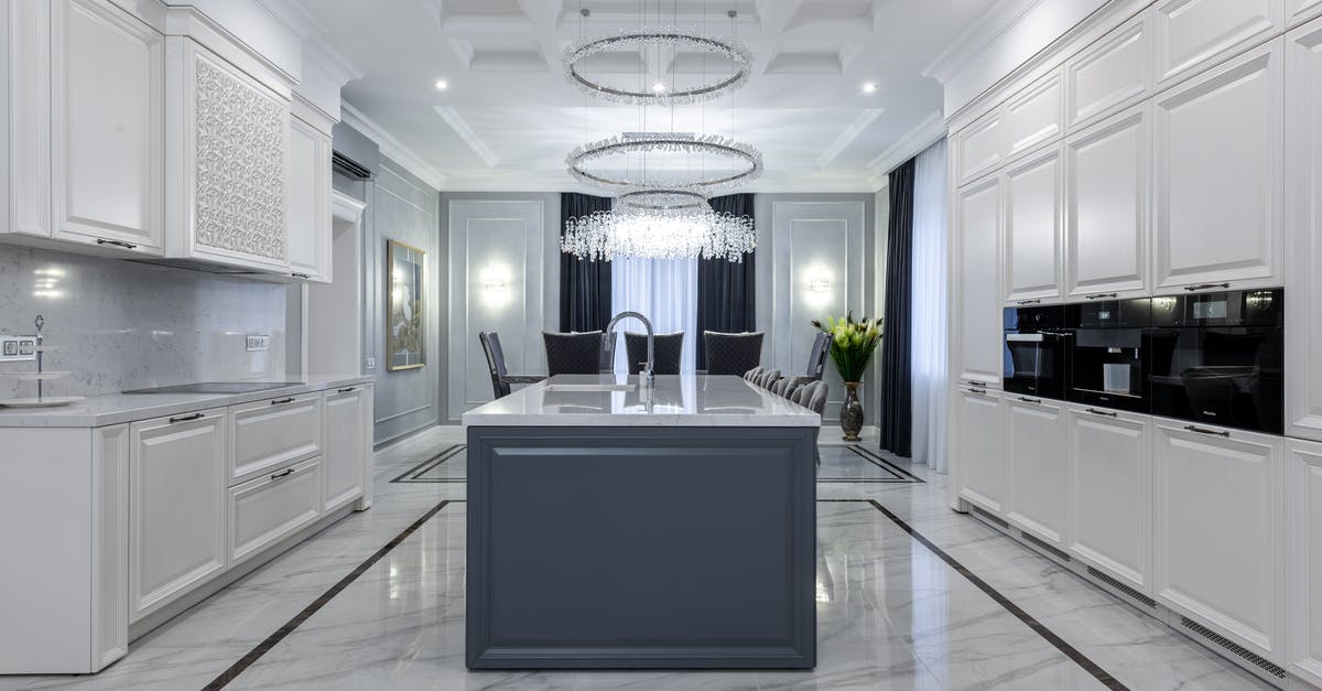 Where does the new tile appear in Threes? - Interior of contemporary spacious kitchen with light expensive furniture placed in apartment with minimalistic design Where does the new tile appear in Threes? - Interior of contemporary spacious kitchen with light expensive furniture placed in apartment with minimalistic design