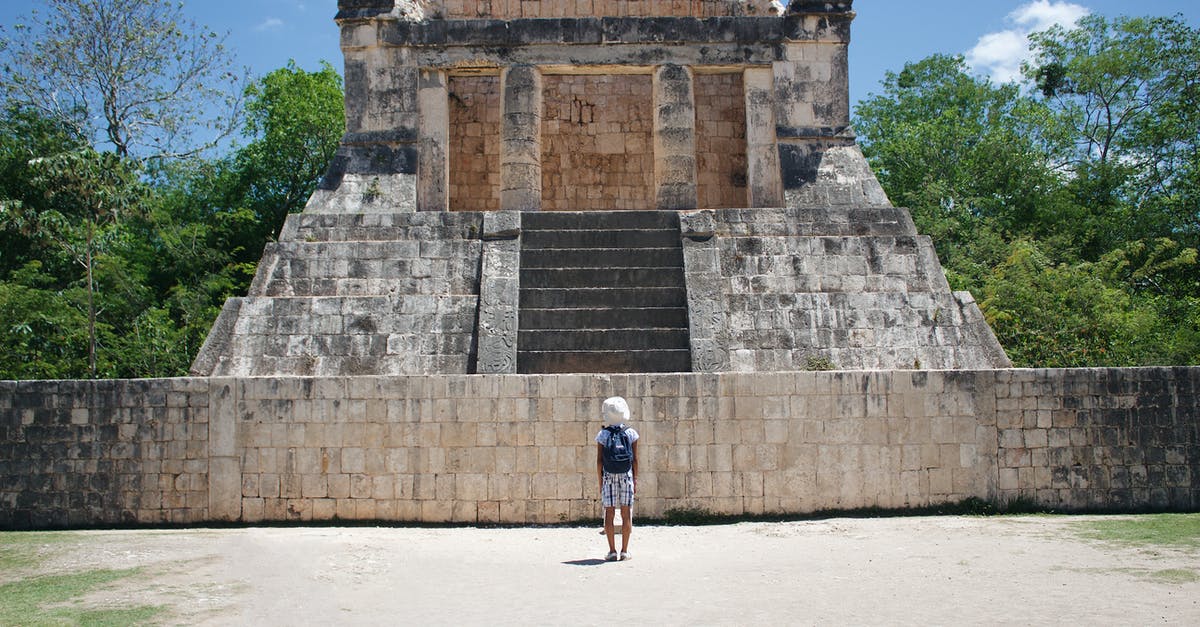 Where is the jungle temple? - Tourist Admiring Ancient Mayan Pyramid