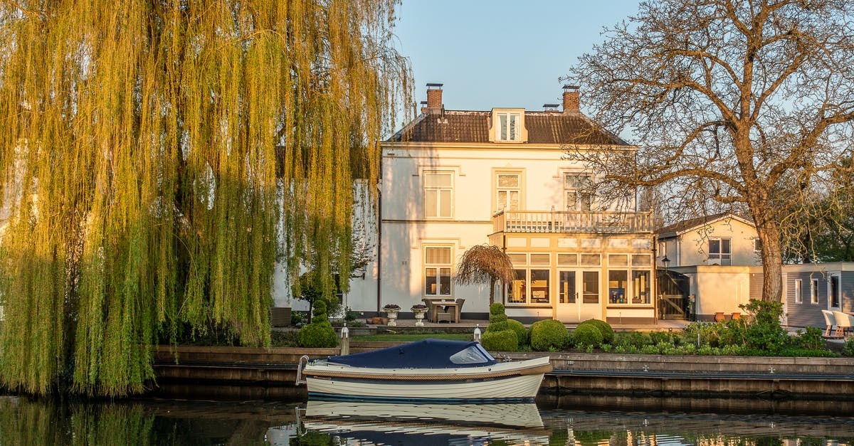 Where is Willow Blue's invitation? - White and Blue Boat on Water Near Brown Concrete Building