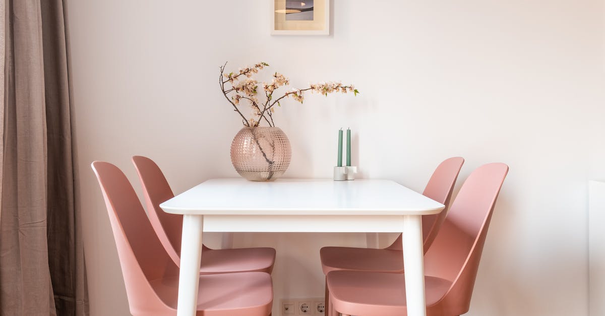 Where should I use my Fragrant Branch of Yore? - Dining table and pink chairs in light dining room Where should I use my Fragrant Branch of Yore? - Dining table and pink chairs in light dining room