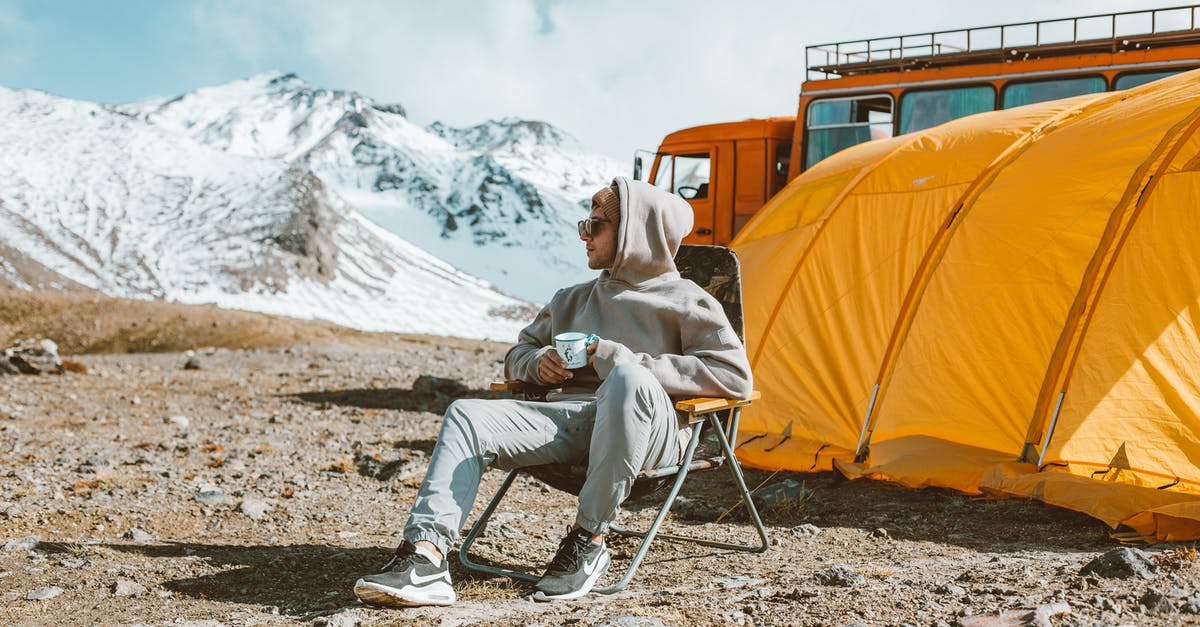 Which activity yields the most experience? - Full length of male camper sitting on folding chair next to tent in middle of mountain valley and enjoying views Which activity yields the most experience? - Full length of male camper sitting on folding chair next to tent in middle of mountain valley and enjoying views