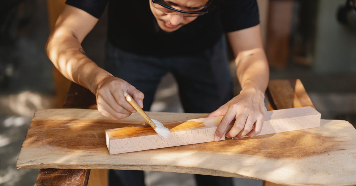 Which Realm's crown laws apply for creating an antipope? - Young ethnic carpenter applying protective varnish on wooden detail while working in professional workshop
