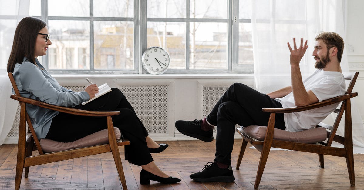 Which support conversations are missable? - Person in Black Pants and Black Shoes Sitting on Brown Wooden Chair