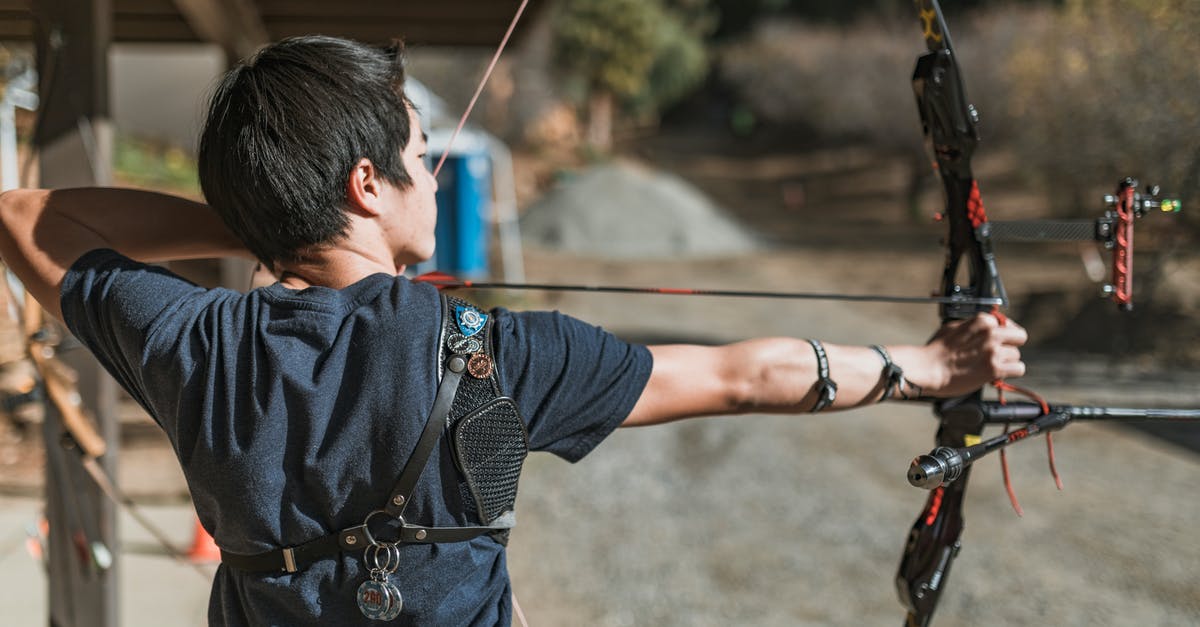 Which weapon upgrades affect settlers accuracy? - Man Aiming Bow and Arrow Which weapon upgrades affect settlers accuracy? - Man Aiming Bow and Arrow