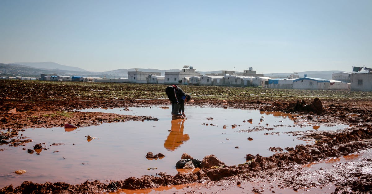 Which weapons deal splash damage? - Poor man washing legs in dirty water of village
