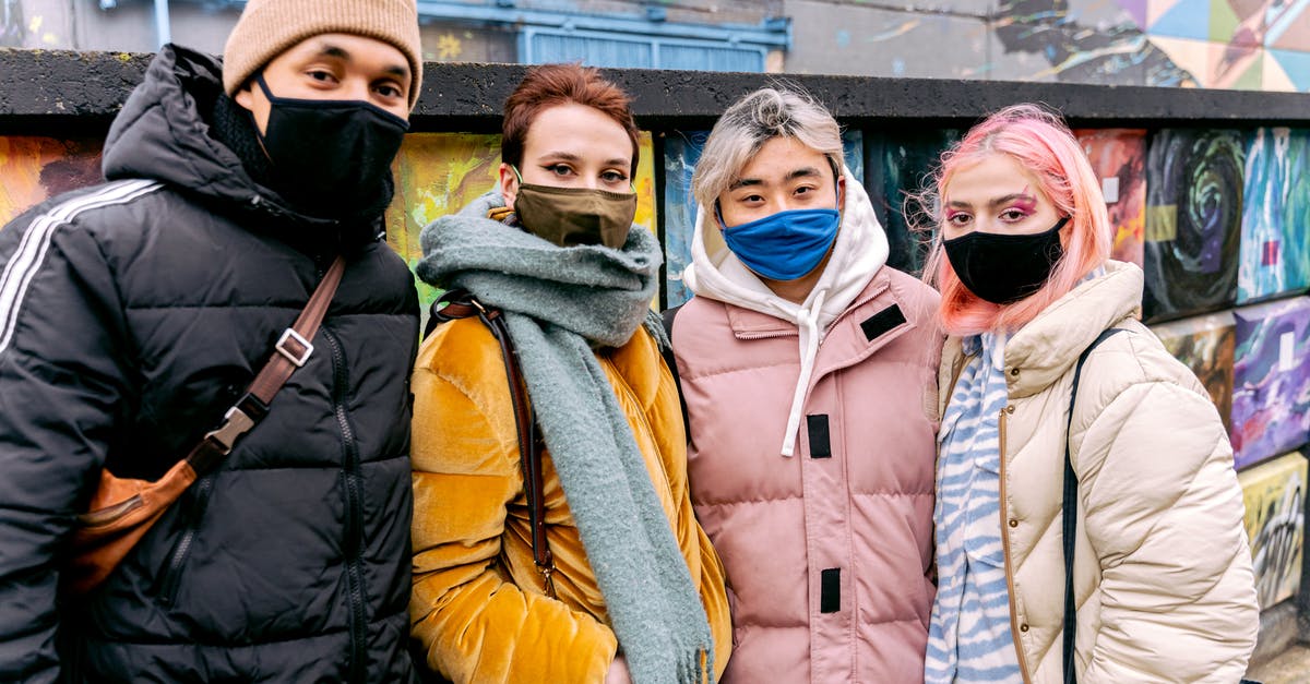 Who are really the people in the photo found in the Soviet installation - Group of Young People in Winter Clothes and Protective Masks