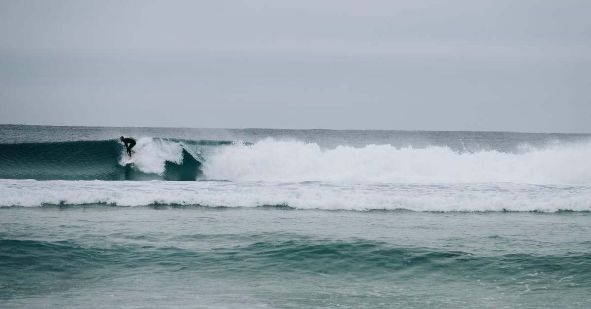 Who moves faster; Crash or Coco? - Anonymous surfer riding surfboard on foamy waves of powerful stormy sea in cloudy day Who moves faster; Crash or Coco? - Anonymous surfer riding surfboard on foamy waves of powerful stormy sea in cloudy day