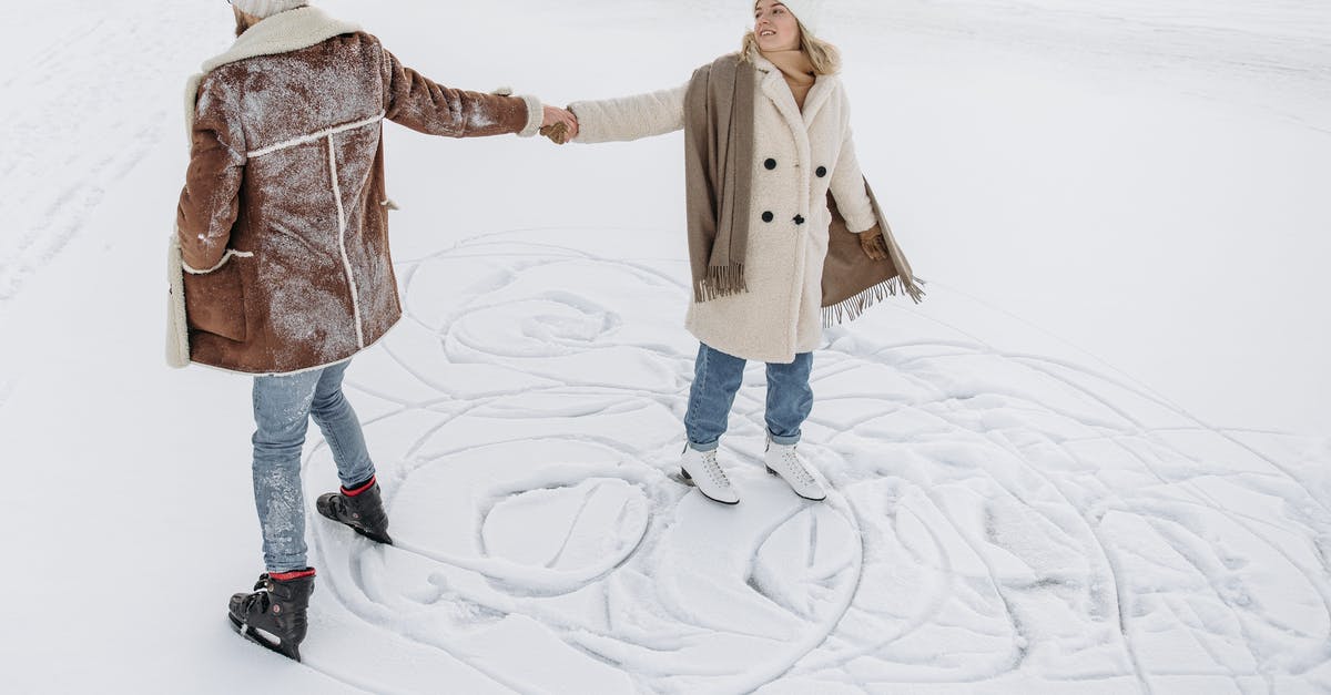 Why are there exclamation marks instead of the Shivering Isles Portal? - Couple Holding Hands while Ice Skating