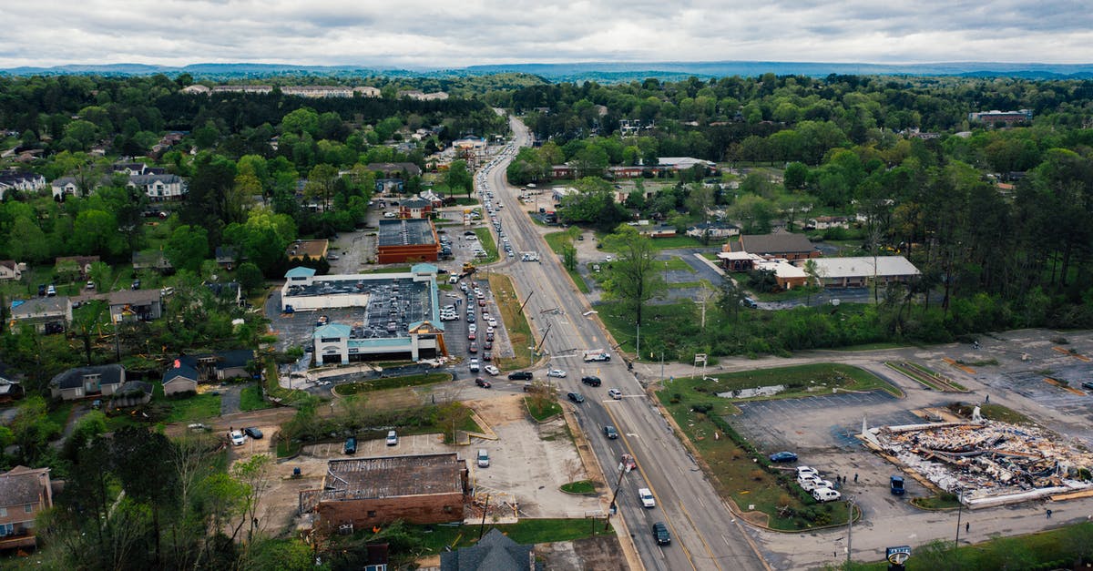 Why build a large spaceship when a small one will do? - Industrial suburb area of small town