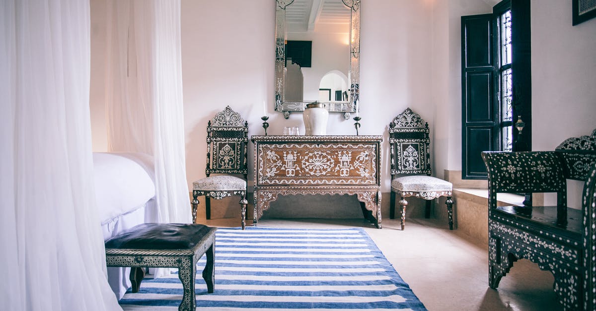 Why build a large spaceship when a small one will do? - Interior of bedroom in Moroccan style