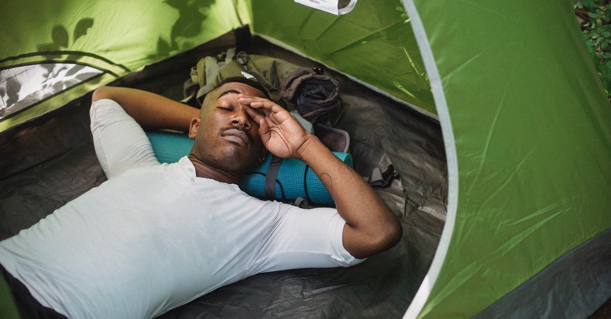 Why can't I break blocks in adventure mode? [duplicate] - From above of calm African American male traveler with closed eyes resting in tent and rubbing eyes during nap