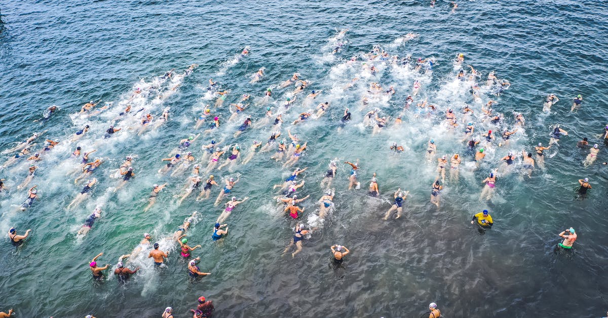 Why can't my scouts enter water, even when they've entered my territory? - People entering water during swim challenge