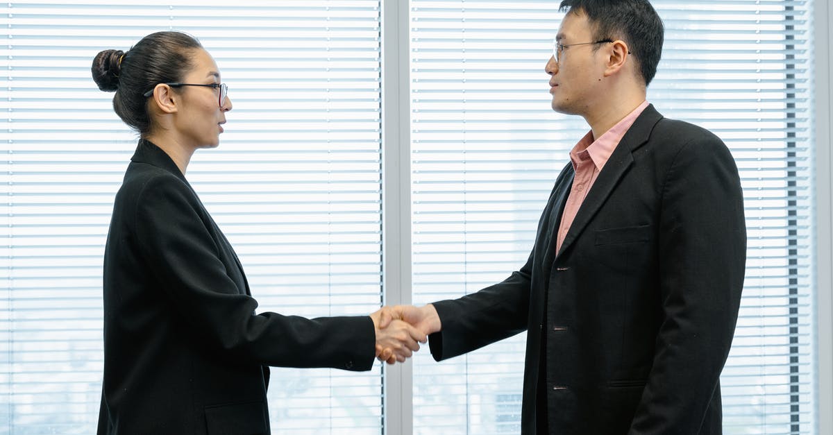 Why do all the other faction leaders refuse to deal with me? - Man and Woman Shaking Hands Near the Window Why do all the other faction leaders refuse to deal with me? - Man and Woman Shaking Hands Near the Window