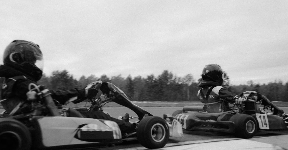 Why do cars go nuclear when I shoot at them? - Monochrome Shot of Go Kart Riders Racing Why do cars go nuclear when I shoot at them? - Monochrome Shot of Go Kart Riders Racing