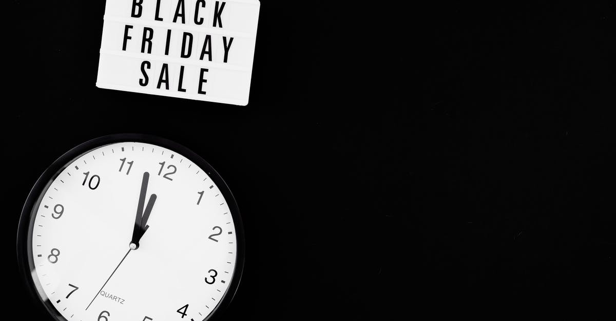 Why do I get a 10 minute countdown when going offline? - Black and White Analog Wall Clock Showing Time Of Black Friday Sale