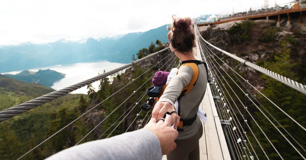 Why does Circus Baby not tell me to go to Ballora Gallery? - Woman With Yellow Backpack Standing on Hanging Bridge With Trees