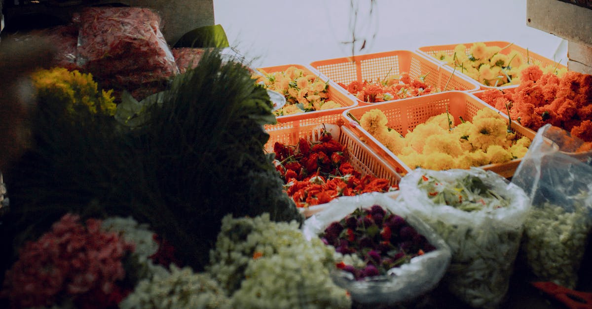 Why does Minecraft grass have different colors, and how can I make it bright colored? - Colorful flowers in baskets and plastic bags