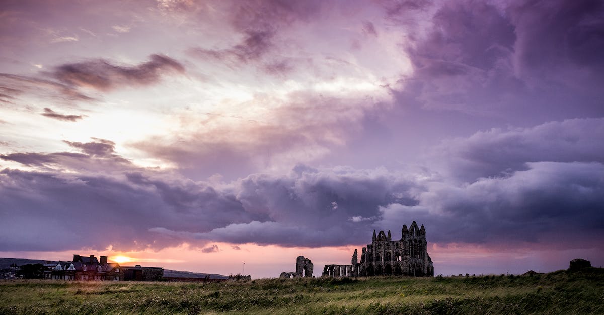 Why has a player's castle became nothing but ruin? - Green Field and White and Black Concrete Structure during Sunset