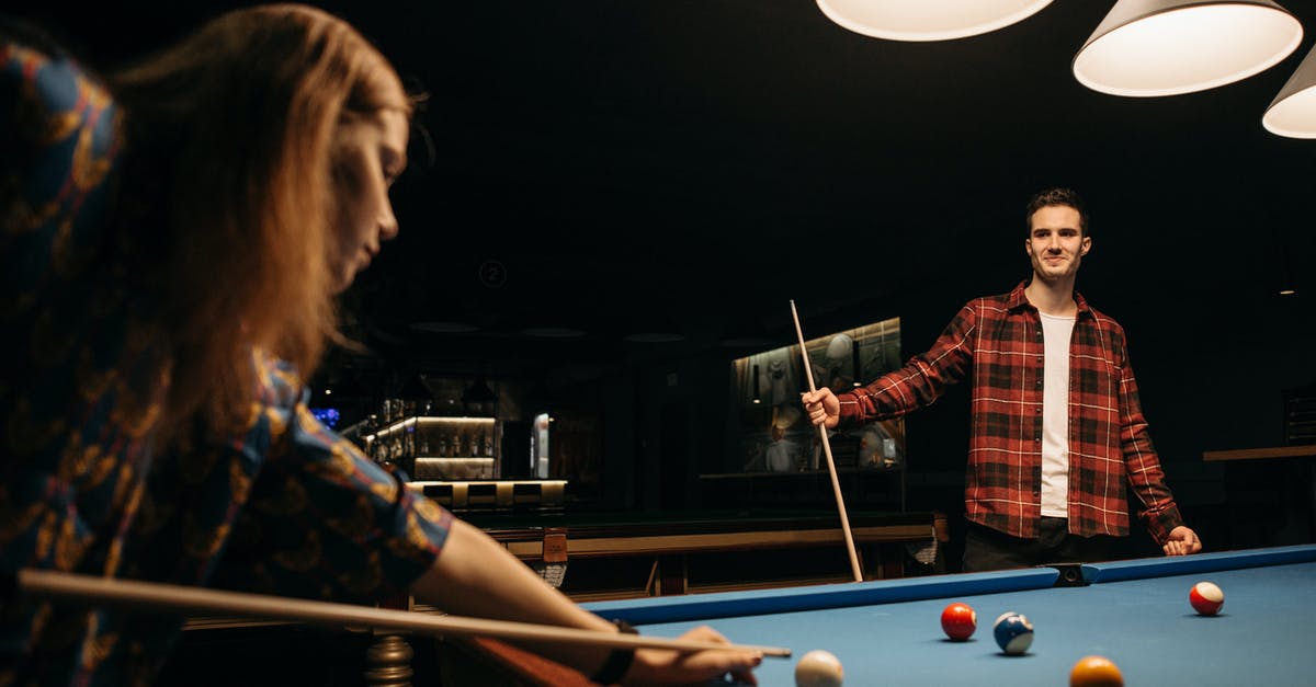 Why is the game telling me there is iron while there is not - Woman in Red and Black Plaid Dress Shirt Playing Billiard