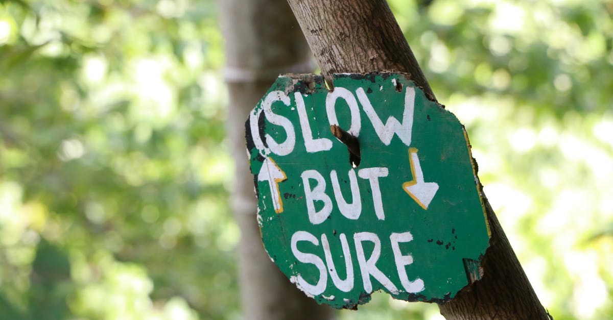 Why is this decoupler attached wrong? - Sign Saying Slow But Sure Attached to a Tree Why is this decoupler attached wrong? - Sign Saying Slow But Sure Attached to a Tree