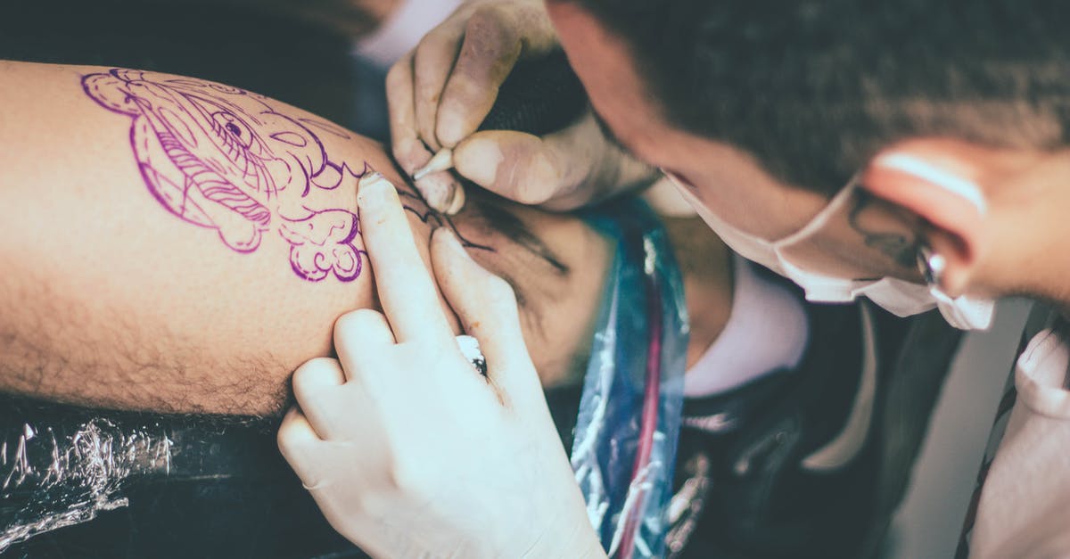 Why should I attack the leg of the dragon? - Close up of a Man Tattooing Mans Leg Why should I attack the leg of the dragon? - Close up of a Man Tattooing Mans Leg