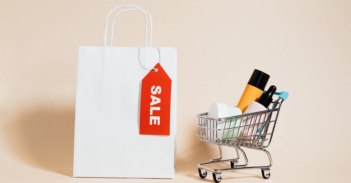 Why won't the discount card drop after 32 invasions? - A White Paper Bag and Shopping Cart on Beige Background Why won't the discount card drop after 32 invasions? - A White Paper Bag and Shopping Cart on Beige Background