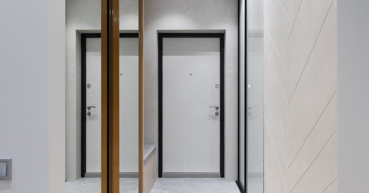 Will I be in the cheaters lobby after my ban lifts? - Modern hallway with mirror walls and white door