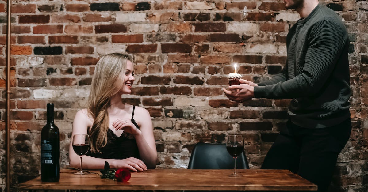 Will my citizens stop loving the king if I only give them wine for a day? - Couple celebrating birthday with cupcake in restaurant